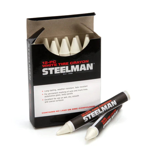 Steelman White Tire Marking Crayons (Box of 12)